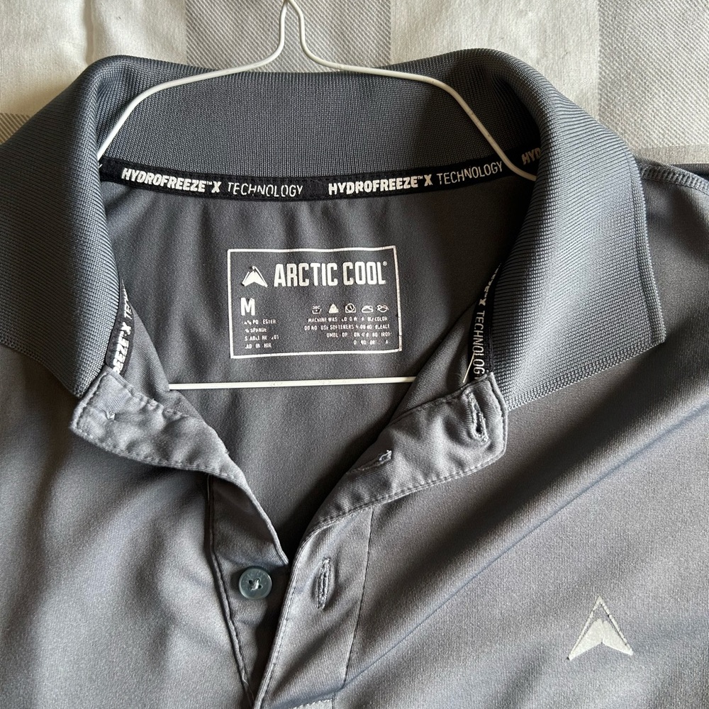 Arctic Cool Men’s Short Sleeve Polo Moisture Wicking Cooling Performance UPF 50+